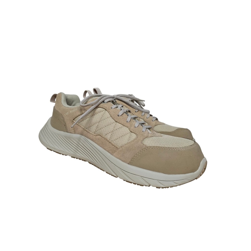 Merrell Fullbench Speed Womens 9.5M Tan Work Shoes J005168 Slip Resistant Safety